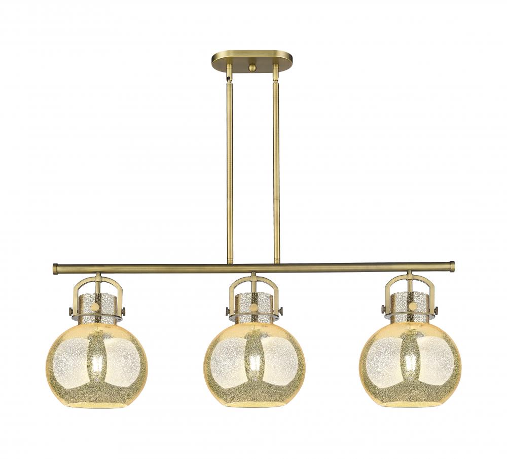 Newton Sphere - 3 Light - 42 inch - Brushed Brass - Island Light
