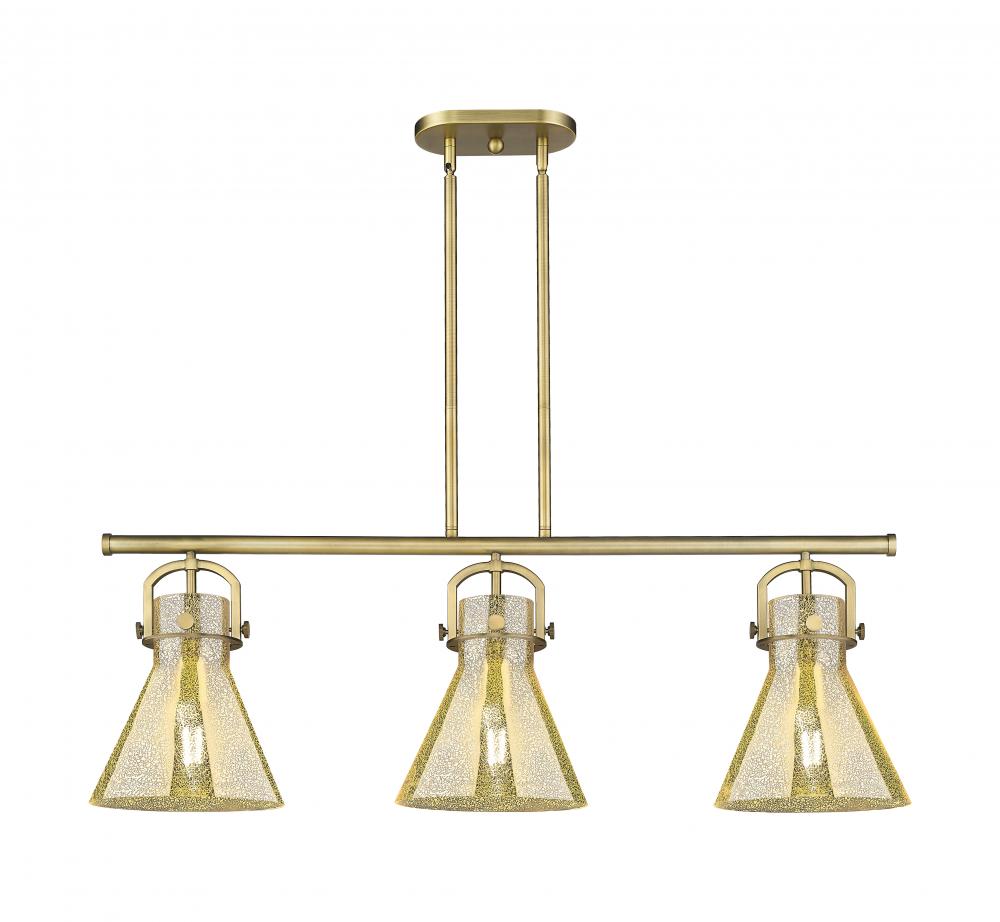 Newton Cone - 3 Light - 42 inch - Brushed Brass - Island Light