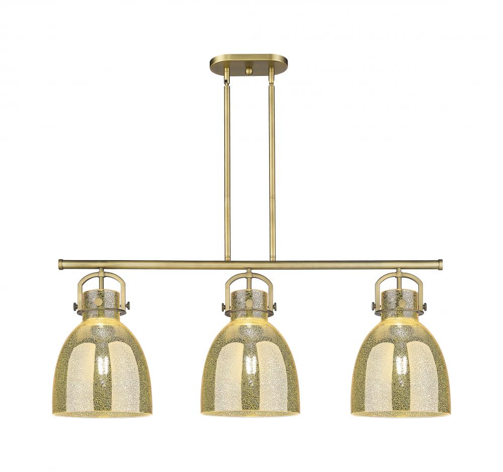 Newton Bell - 3 Light - 42 inch - Brushed Brass - Island Light
