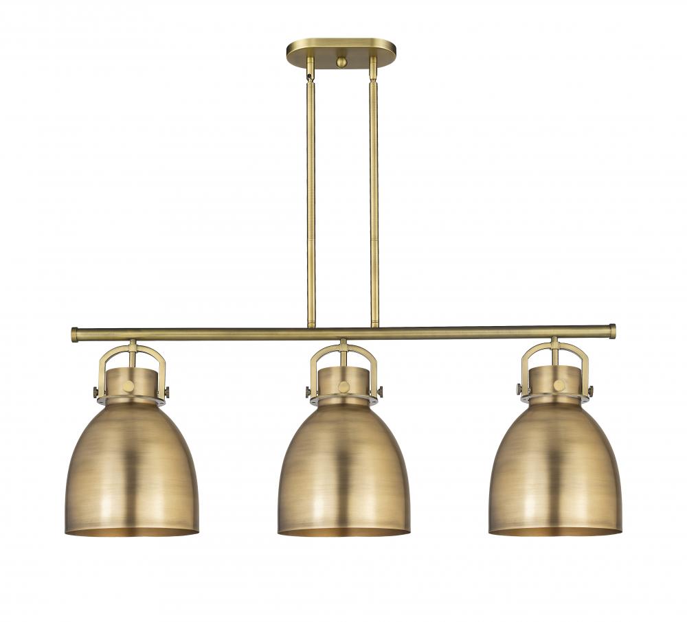 Newton Bell - 3 Light - 42 inch - Brushed Brass - Island Light