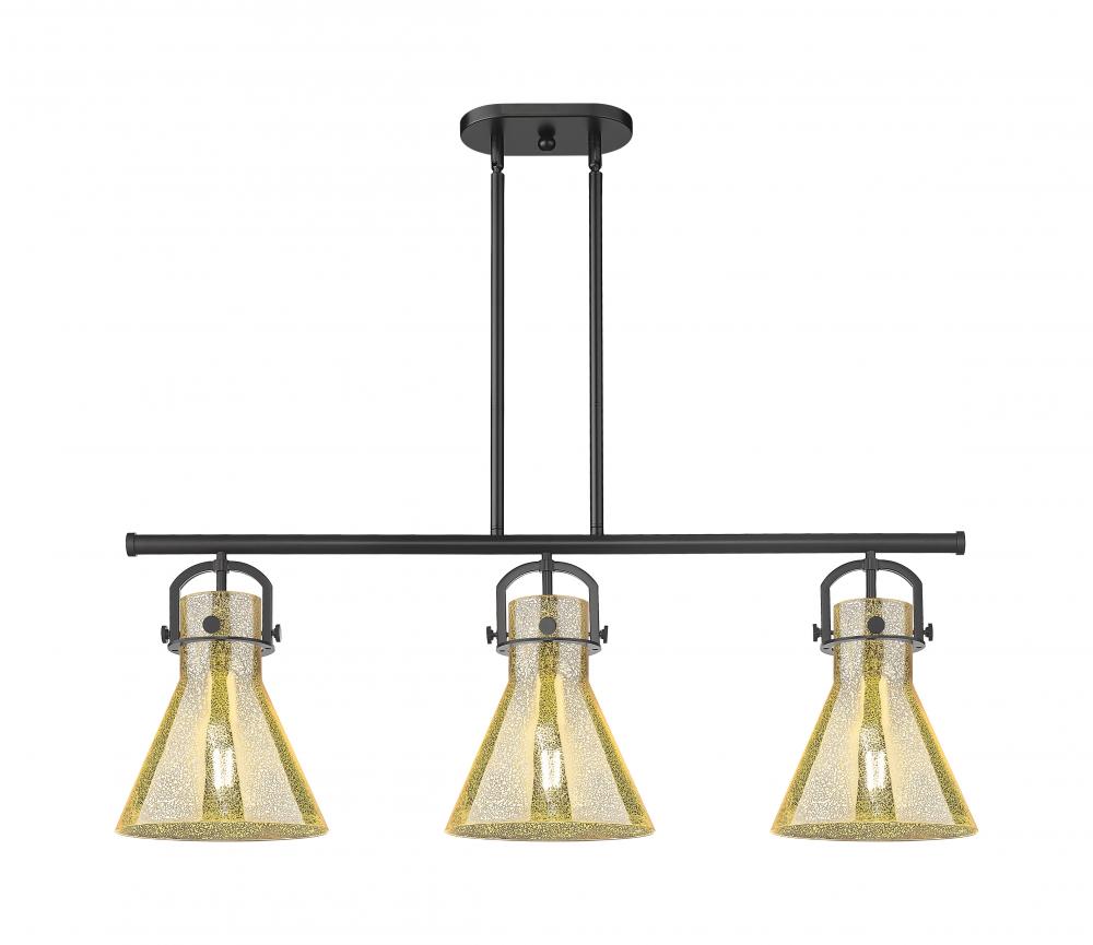 Newton Cone - 3 Light - 42 inch - Matte Black - Island Light