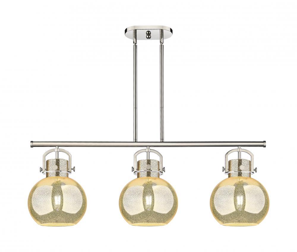 Newton Sphere - 3 Light - 42 inch - Polished Nickel - Island Light
