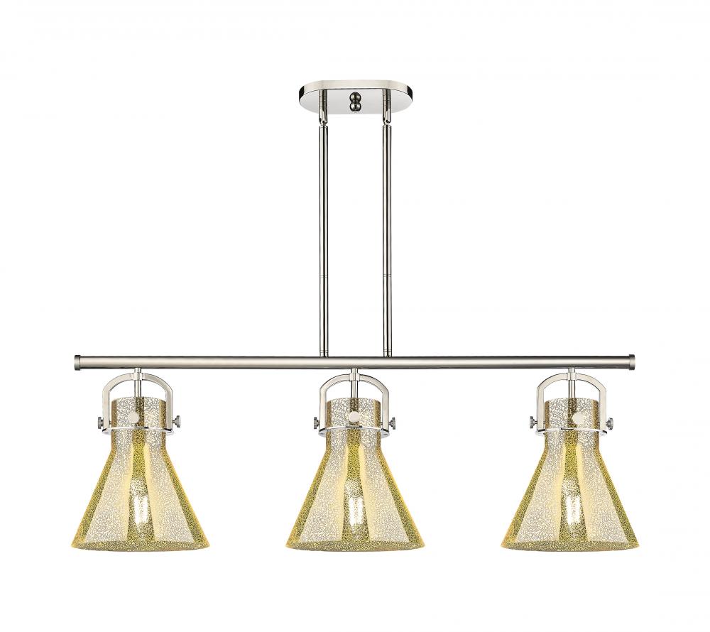 Newton Cone - 3 Light - 42 inch - Polished Nickel - Island Light