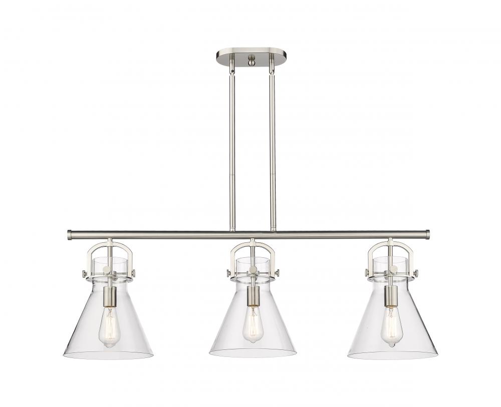 Newton Cone - 3 Light - 42 inch - Satin Nickel - Island Light
