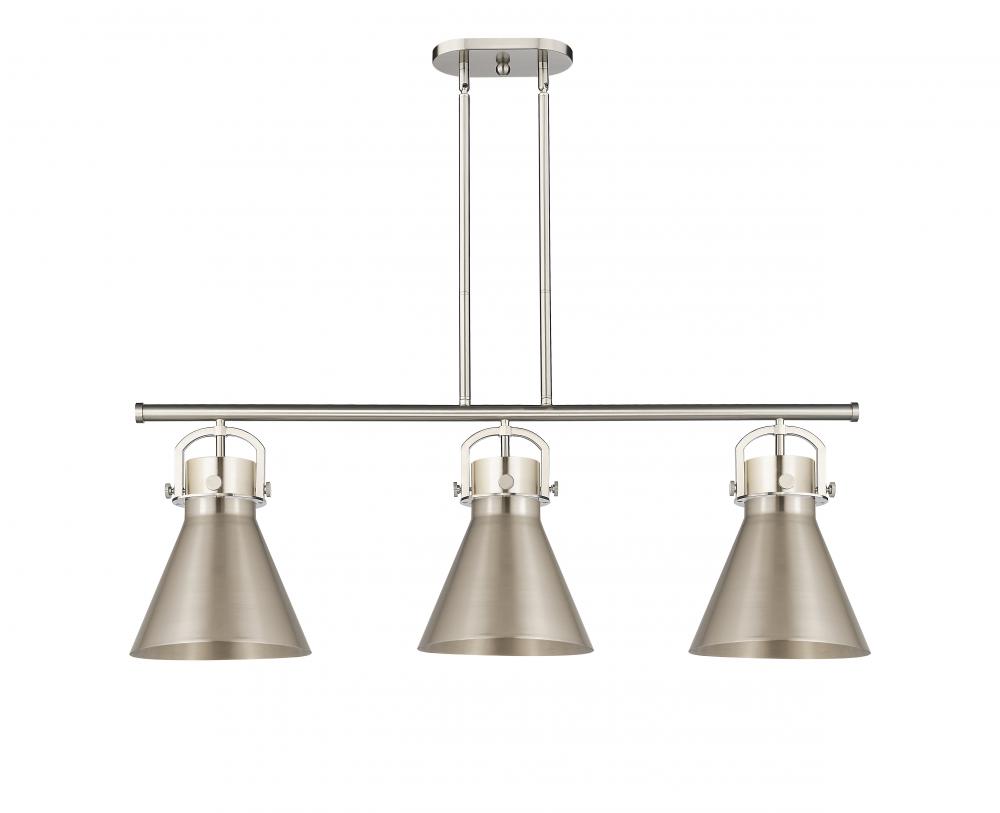 Newton Cone - 3 Light - 42 inch - Satin Nickel - Island Light