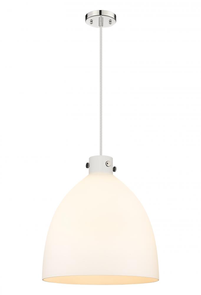 Newton Bell - 3 Light - 18 inch - Polished Nickel - Cord hung - Pendant