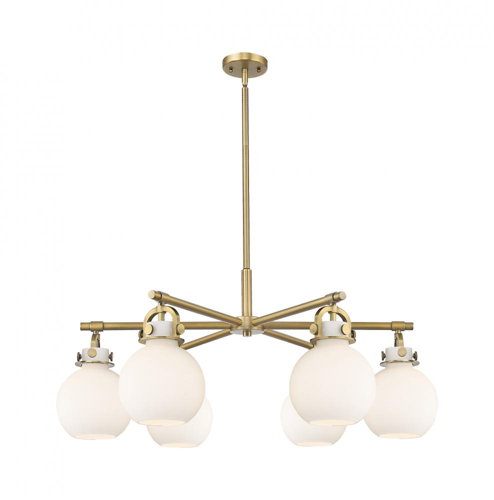 Newton Sphere - 6 Light - 26 inch - Brushed Brass - Chandelier