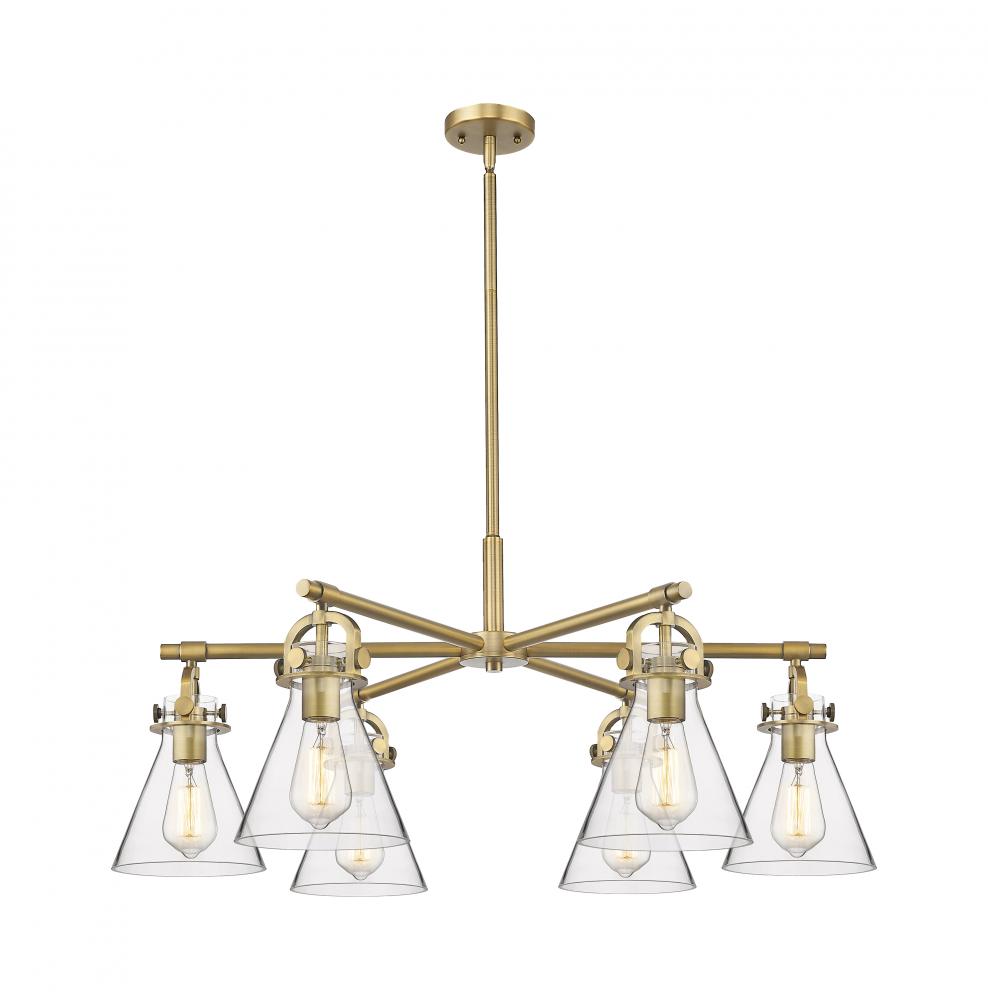 Newton Cone - 6 Light - 26 inch - Champagne Bronze - Chandelier