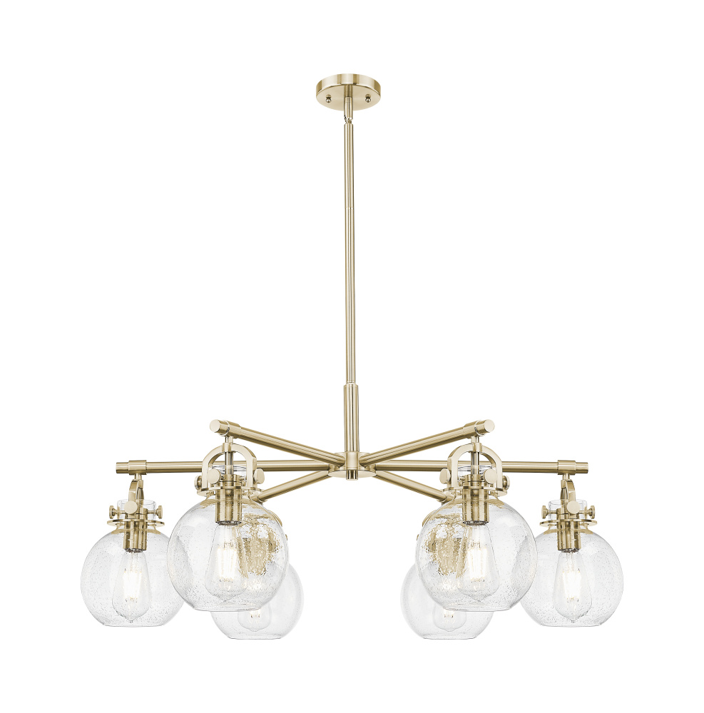 Newton Sphere - 6 Light - 26 inch - Champagne Bronze - Chandelier
