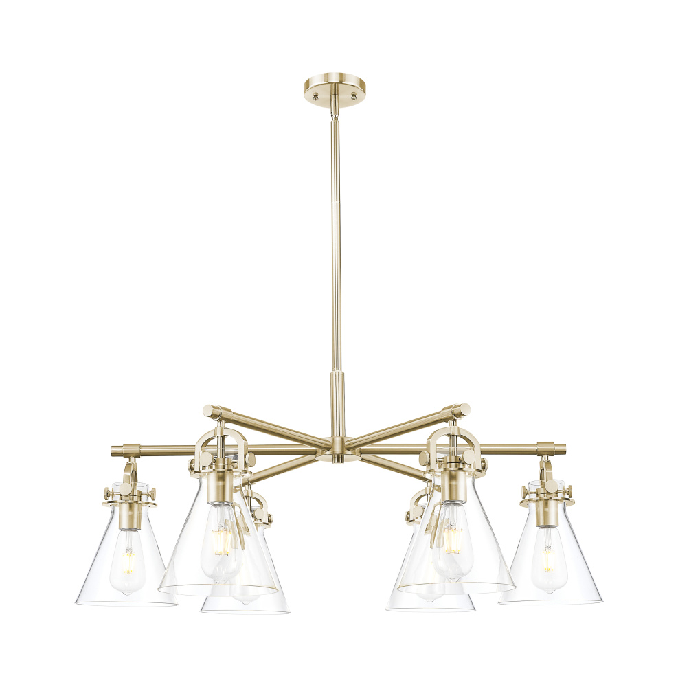 Newton Cone - 6 Light - 26 inch - Champagne Bronze - Chandelier