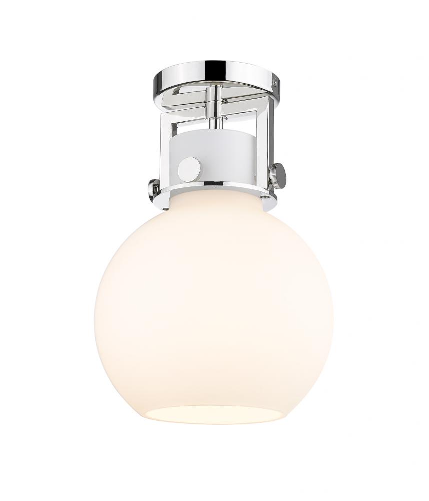 Newton Sphere - 1 Light - 8 inch - Polished Nickel - Semi-Flush Mount