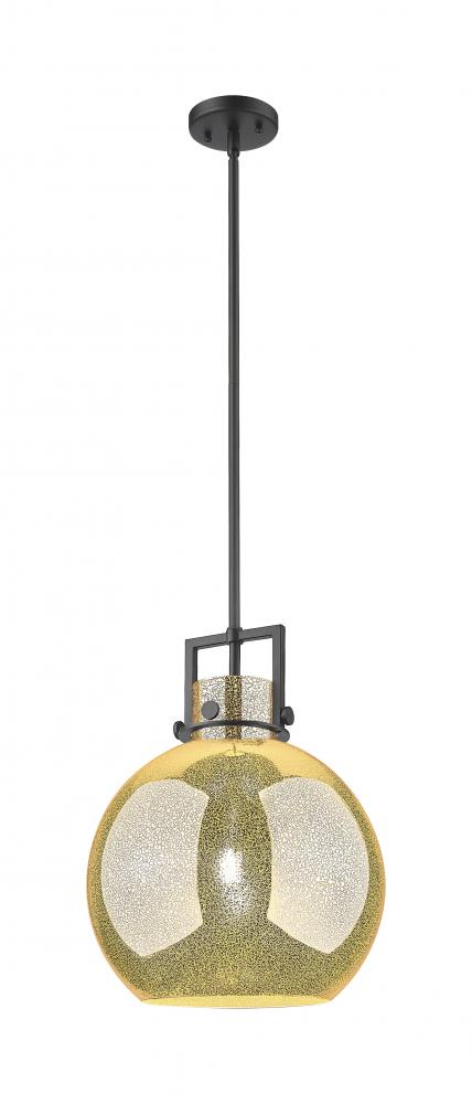 Newton Sphere - 1 Light - 14 inch - Matte Black - Pendant