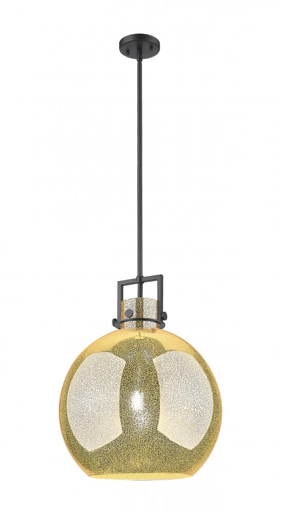 Newton Sphere - 1 Light - 16 inch - Matte Black - Pendant