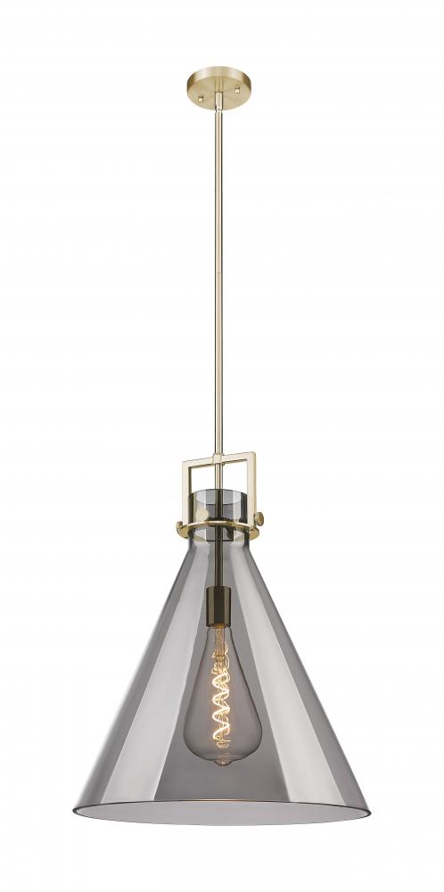 Newton Cone - 1 Light - 18 inch - Champagne Bronze - Stem hung - Pendant