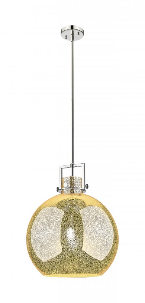 Newton Sphere - 1 Light - 16 inch - Polished Nickel - Pendant