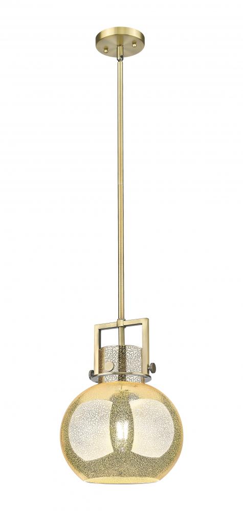 Newton Sphere - 1 Light - 10 inch - Brushed Brass - Mini Pendant