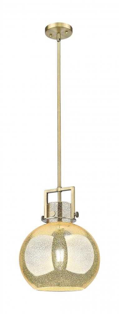 Newton Sphere - 1 Light - 12 inch - Brushed Brass - Mini Pendant