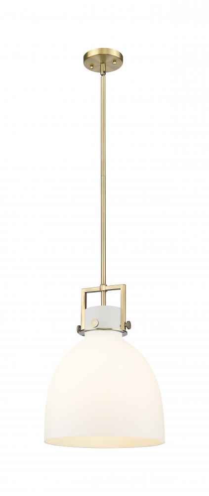 Newton Bell - 1 Light - 12 inch - Brushed Brass - Mini Pendant
