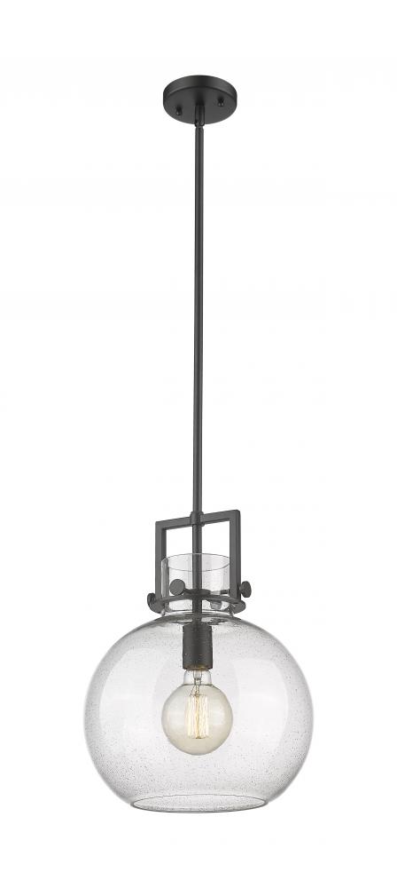 Newton Sphere - 1 Light - 12 inch - Matte Black - Mini Pendant