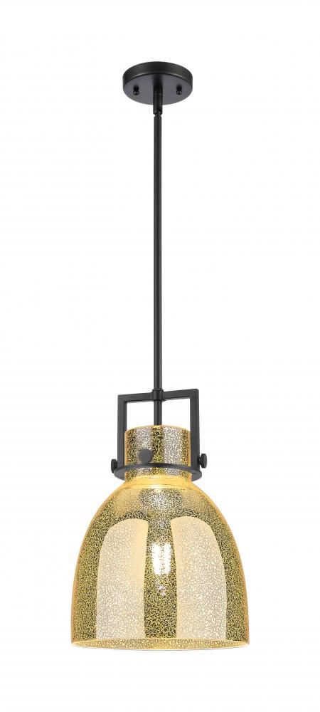 Newton Bell - 1 Light - 10 inch - Matte Black - Mini Pendant