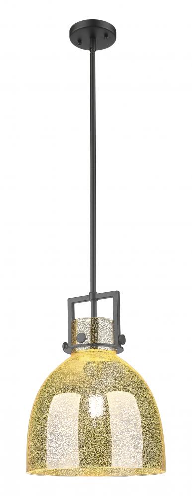 Newton Bell - 1 Light - 12 inch - Matte Black - Mini Pendant