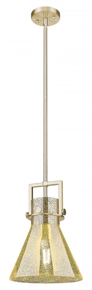 Newton Cone - 1 Light - 10 inch - Champagne Bronze - Stem Hung - Mini Pendant