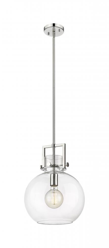 Newton Sphere - 1 Light - 12 inch - Polished Nickel - Mini Pendant