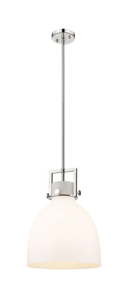 Newton Bell - 1 Light - 12 inch - Polished Nickel - Mini Pendant