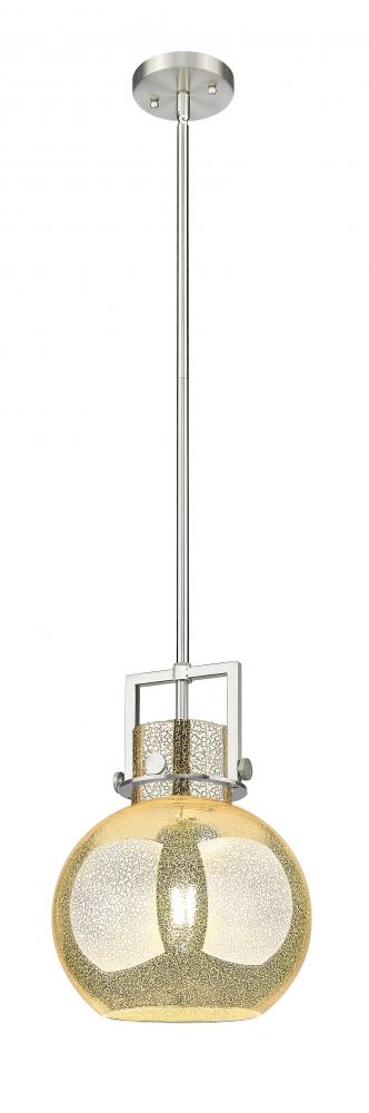 Newton Sphere - 1 Light - 10 inch - Satin Nickel - Mini Pendant