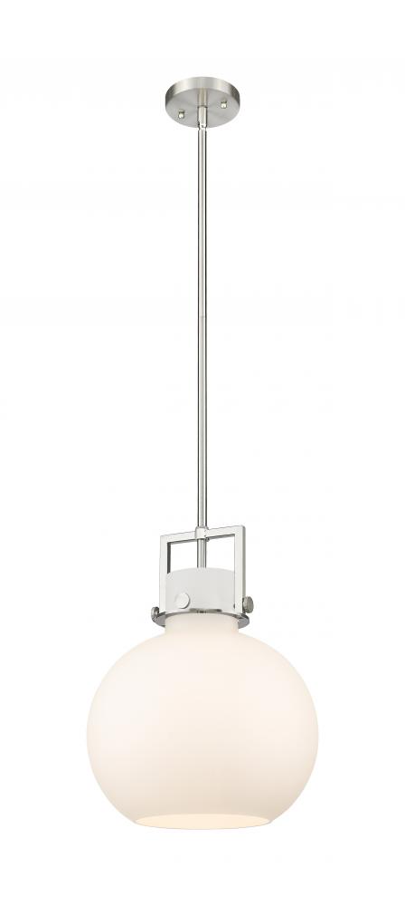 Newton Sphere - 1 Light - 12 inch - Satin Nickel - Mini Pendant