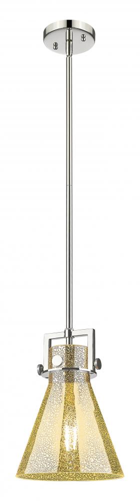 Newton Cone - 1 Light - 8 inch - Polished Nickel - Mini Pendant