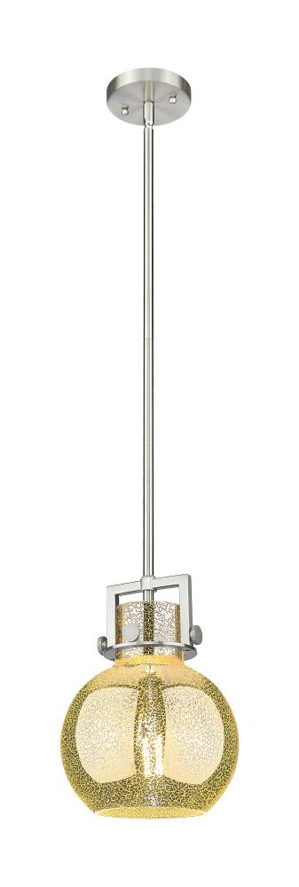 Newton Sphere - 1 Light - 8 inch - Satin Nickel - Mini Pendant