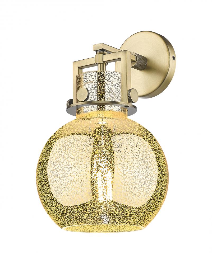 Newton Sphere - 1 Light - 8 inch - Brushed Brass - Sconce