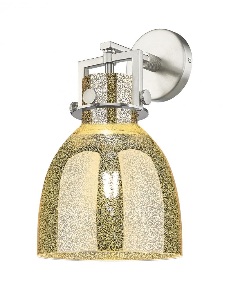 Newton Bell - 1 Light - 8 inch - Satin Nickel - Sconce