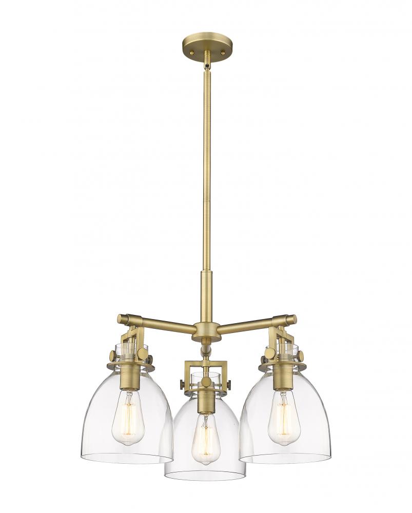 Newton Bell - 3 Light - 21 inch - Brushed Brass - Pendant