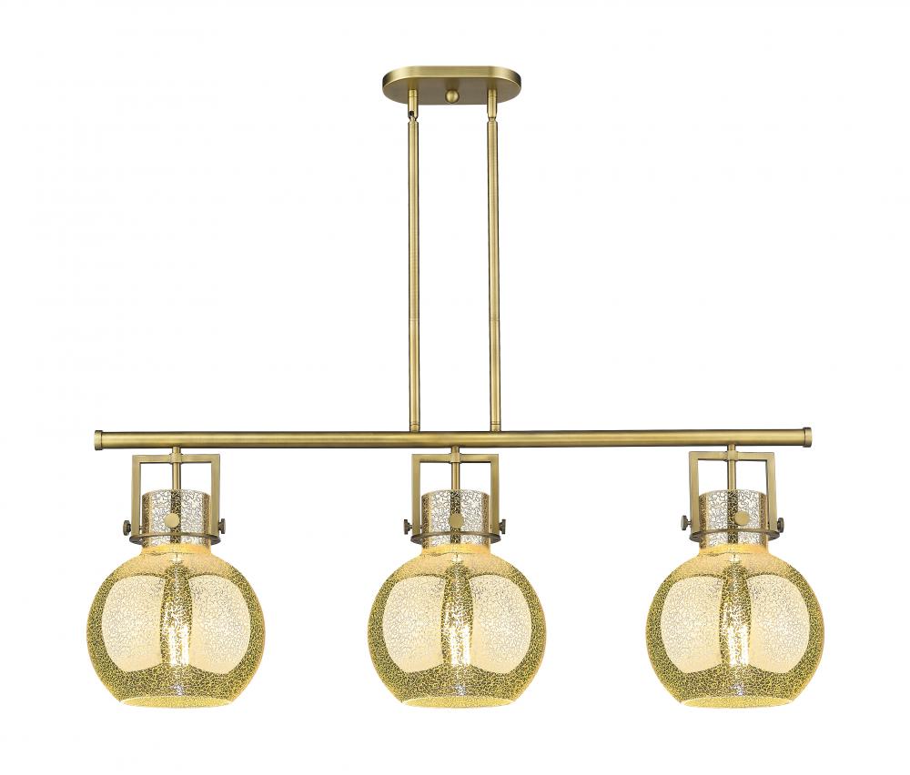 Newton Sphere - 3 Light - 42 inch - Brushed Brass - Island Light