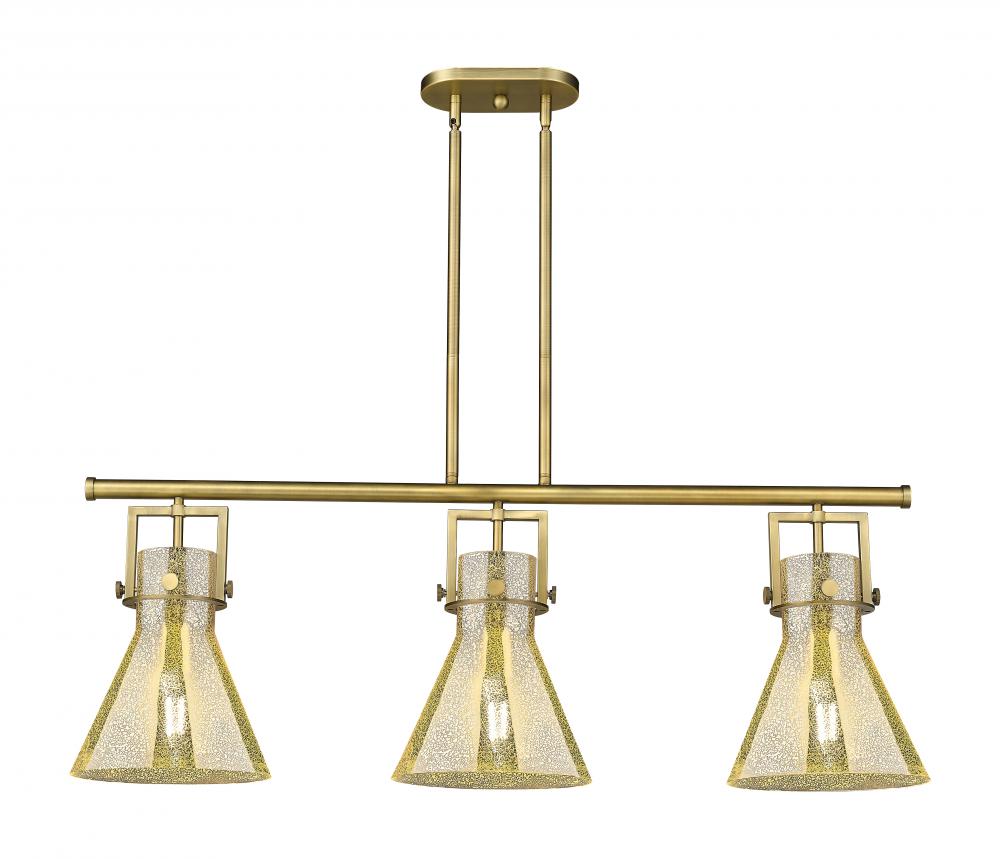 Newton Cone - 3 Light - 42 inch - Brushed Brass - Island Light