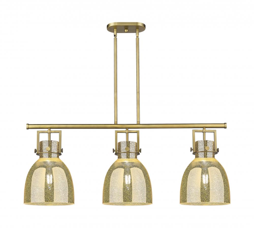 Newton Bell - 3 Light - 42 inch - Brushed Brass - Island Light