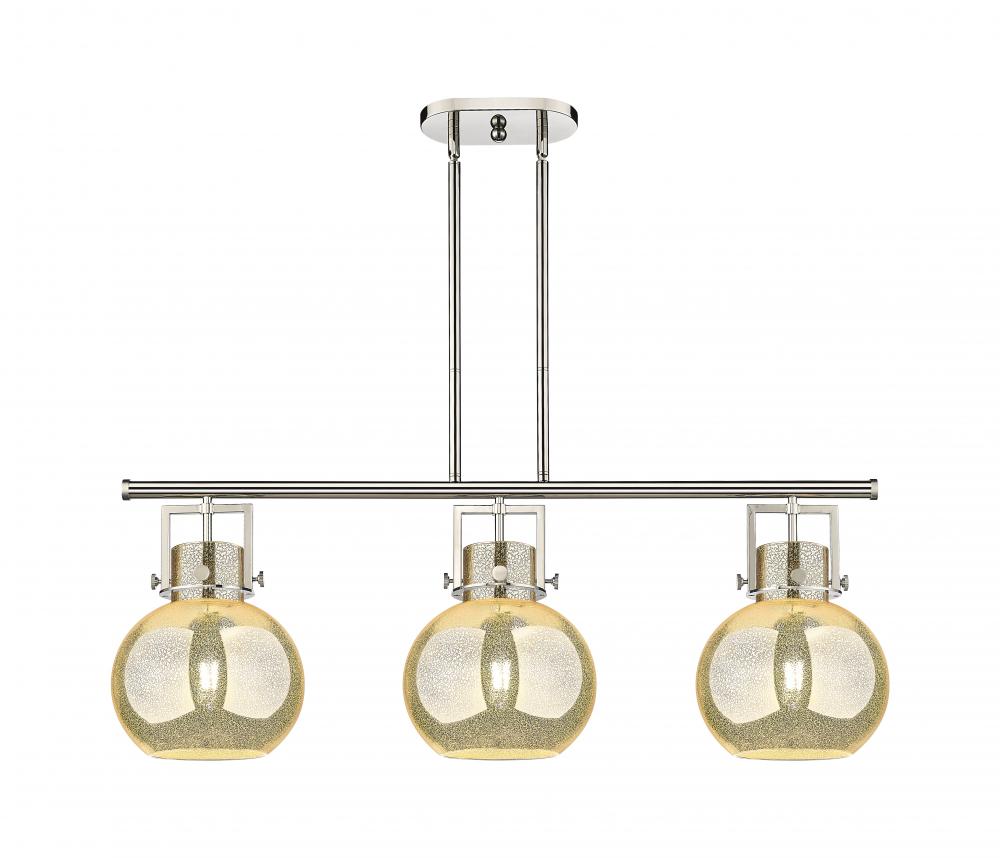 Newton Sphere - 3 Light - 42 inch - Polished Nickel - Island Light