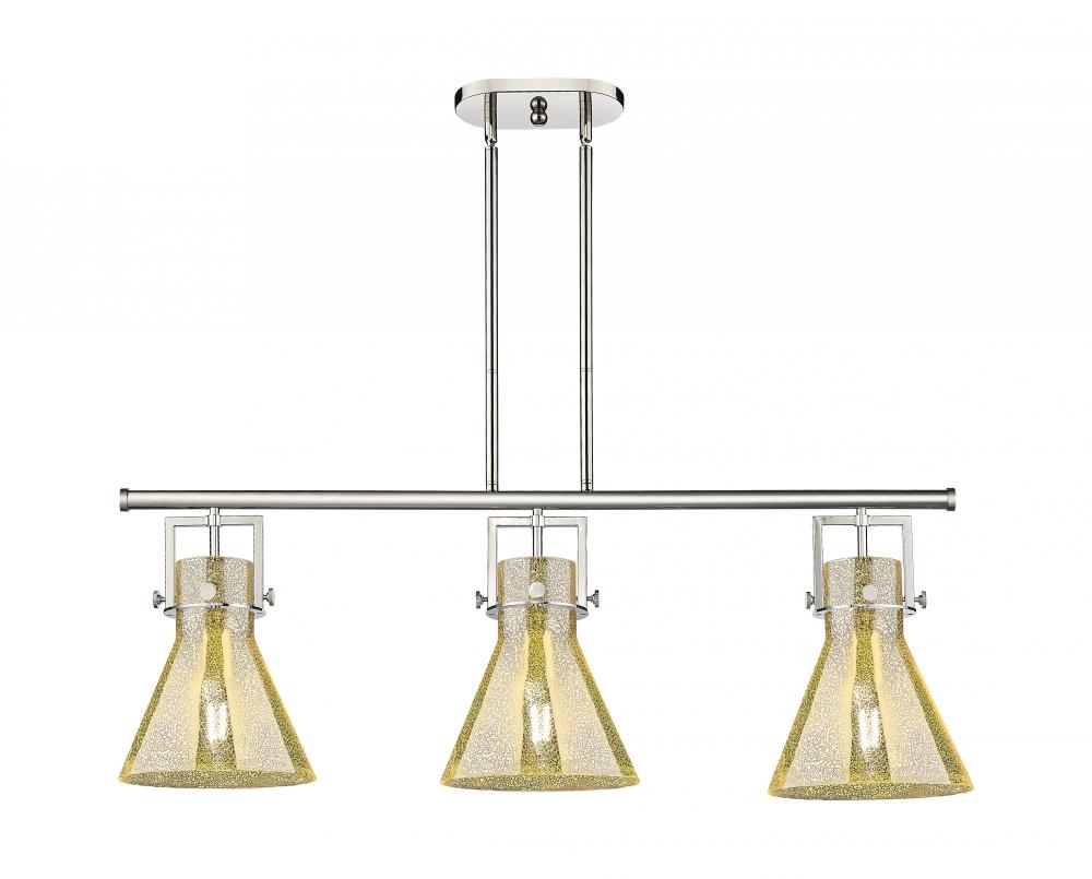 Newton Cone - 3 Light - 42 inch - Polished Nickel - Island Light