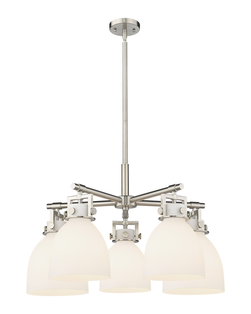 Newton Bell - 5 Light - 26 inch - Satin Nickel - Chandelier