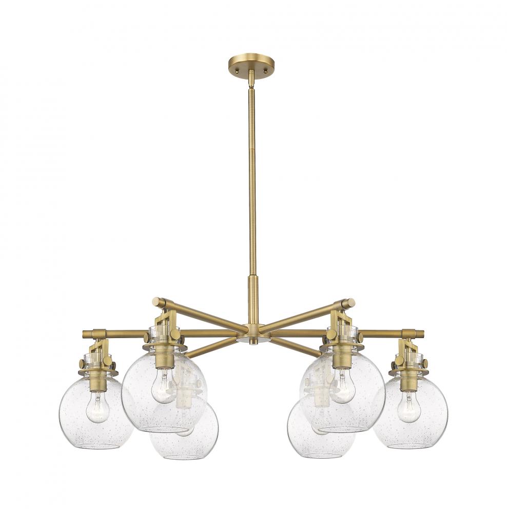 Newton Sphere - 6 Light - 26 inch - Brushed Brass - Chandelier