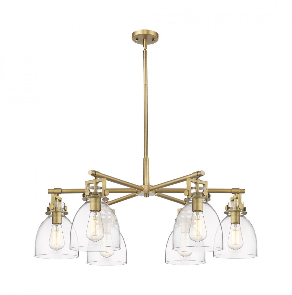 Newton Bell - 6 Light - 26 inch - Brushed Brass - Chandelier