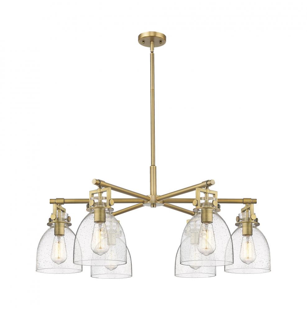 Newton Bell - 6 Light - 26 inch - Brushed Brass - Chandelier