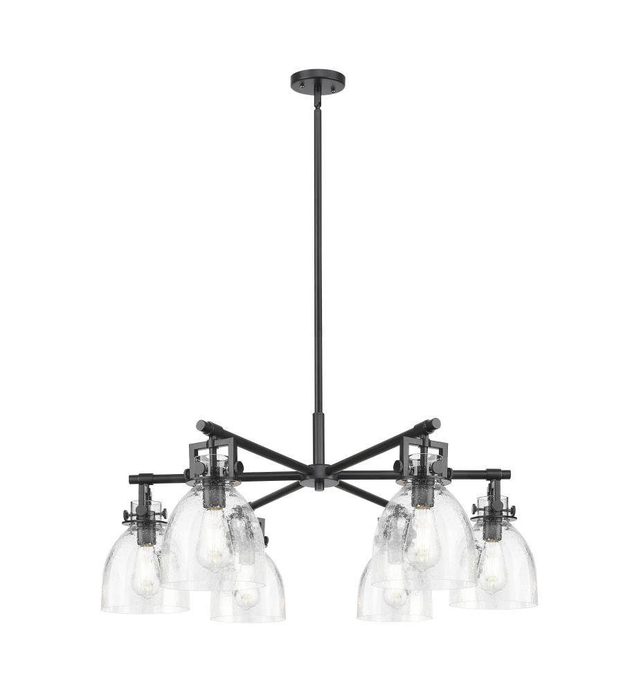 Newton Bell - 6 Light - 26 inch - Matte Black - Chandelier