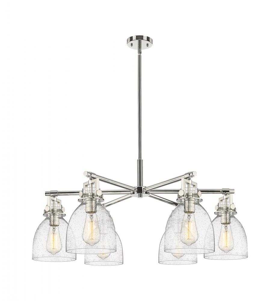 Newton Bell - 6 Light - 26 inch - Polished Nickel - Chandelier