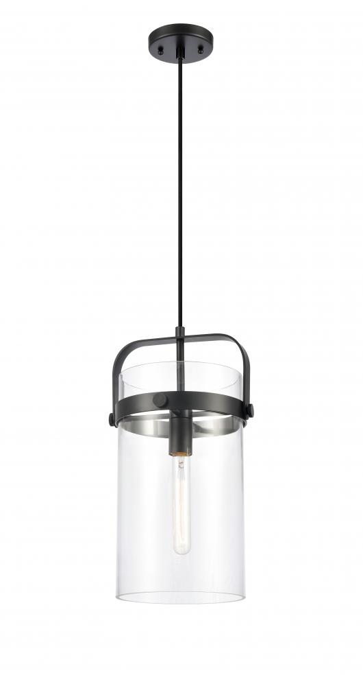 Pilaster - 1 Light - 8 inch Glass - Matte Black - Pendant