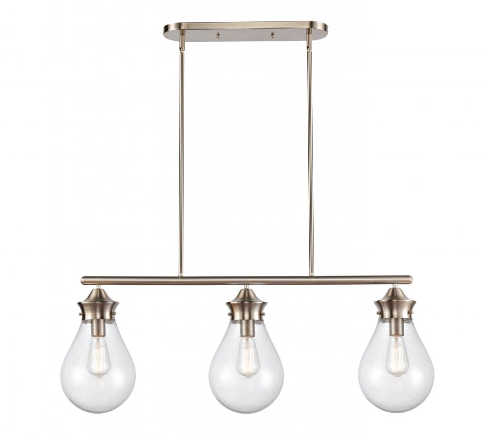Genesis - 3 Light - 39 inch - Satin Nickel - Stem hung - Island Light