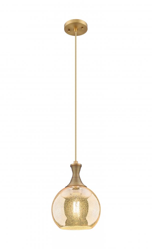 Astor - 1 Light - 8 inch - Brushed Brass - Cord hung - Mini Pendant