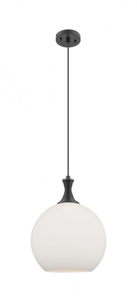 Astor - 1 Light - 12 inch - Matte Black - Cord hung - Mini Pendant